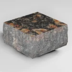 Брусчатка из Брусиловского гранита 100x100x50 пилено-колотая термообработанная