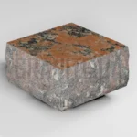 Брусчатка из Капустинского гранита 100x100x50 пилено-колотая термообработанная