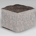 Брусчатка из Жадановского гранита 100x100x80 пилено-колотая