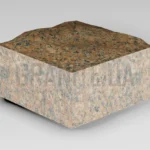 Брусчатка из Жадковского (Корецкого) гранита 100x100x50 пилено-колотая