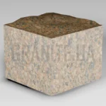 Брусчатка из Жадковского (Корецкого) гранита 100x100x80 пилено-колотая