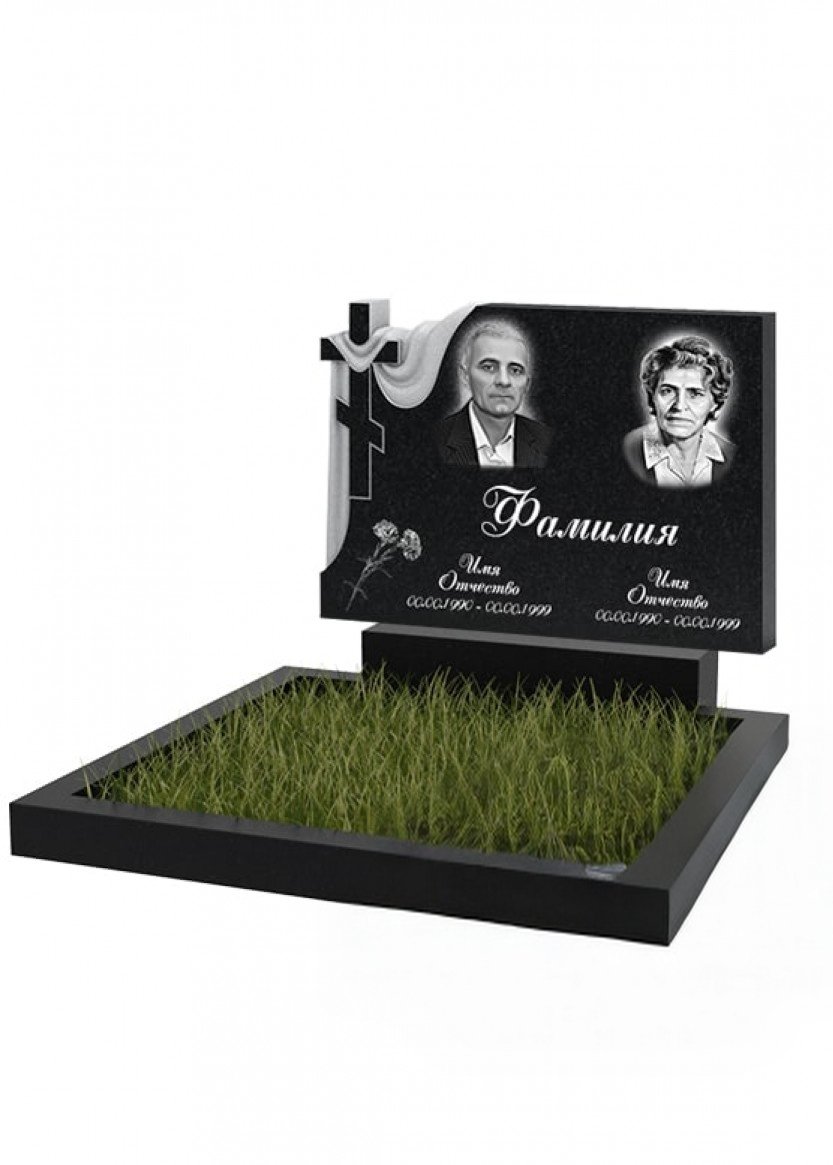 GOR008-833x1165 Горизонтальная модель памятника из гранита - ГОР008 — изображение 1