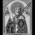 Ручная и машинная граверовка икон на граните - ИКН004