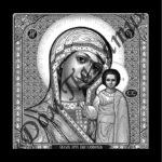 Ручная и машинная граверовка икон на граните - ИКН022