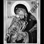 Ручная и машинная граверовка икон на граните - ИКН045