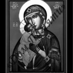 Ручная и машинная граверовка икон на граните - ИКН047