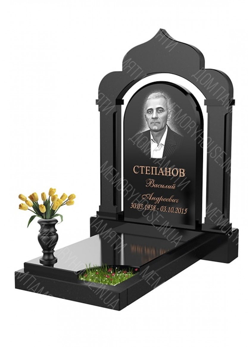 KOL015-833x1165 Модель памятника с аркой из гранита - КОЛ015 — изображение 1