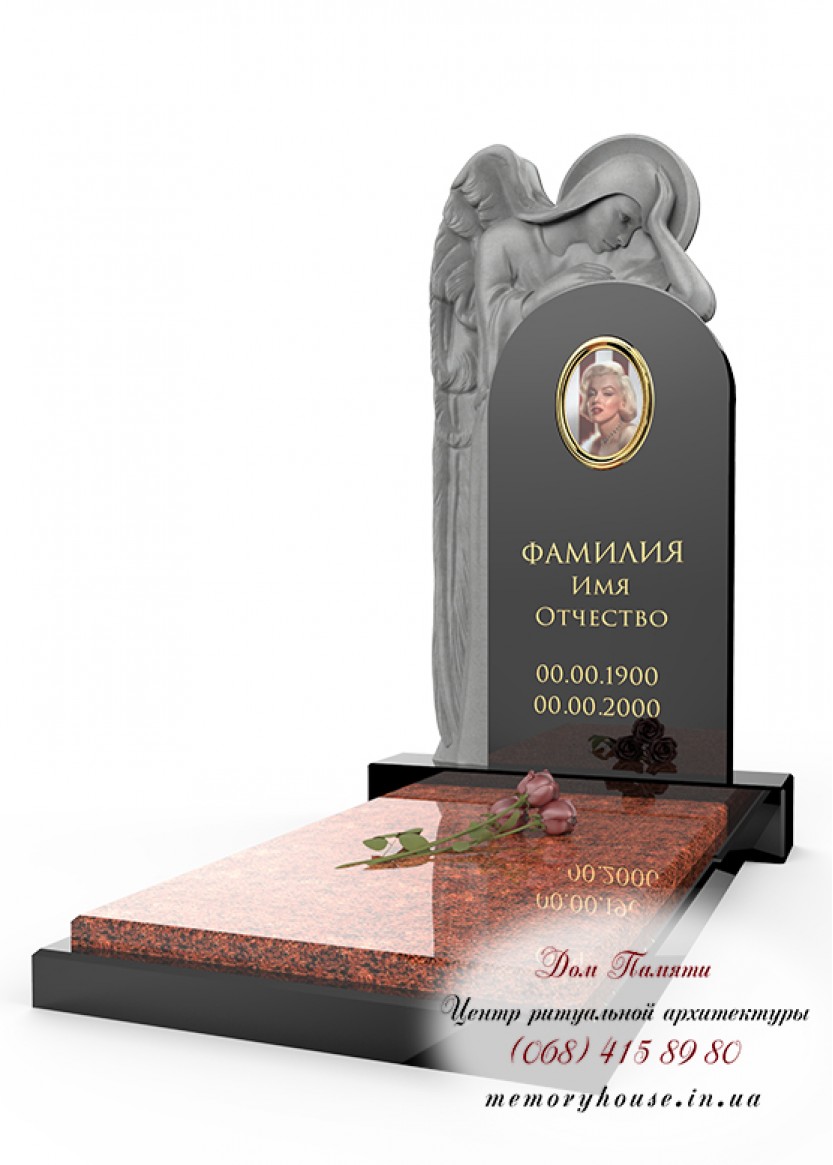 PSA014-833x1165 Памятник с ангелом из гранита - ПСА014 — изображение 1