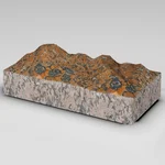 Плитка из Капустинского гранита 600x300x80 колотая