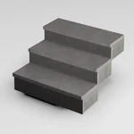 Ступень накладная из Берестовецкого базальта 350x30x1000 термообработанная