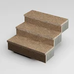 Ступень накладная из Емельяновского гранита 350x30x1000 термообработанная
