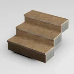 Ступень накладная из Кишинского гранита 350x30x1000 термообработанная