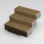 Ступень накладная из Жадковского (Корецкого) гранита 350x30x1000 термообработанная
