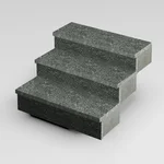 Ступень накладная из Жежелевского гранита 350x30x1000 термообработанная
