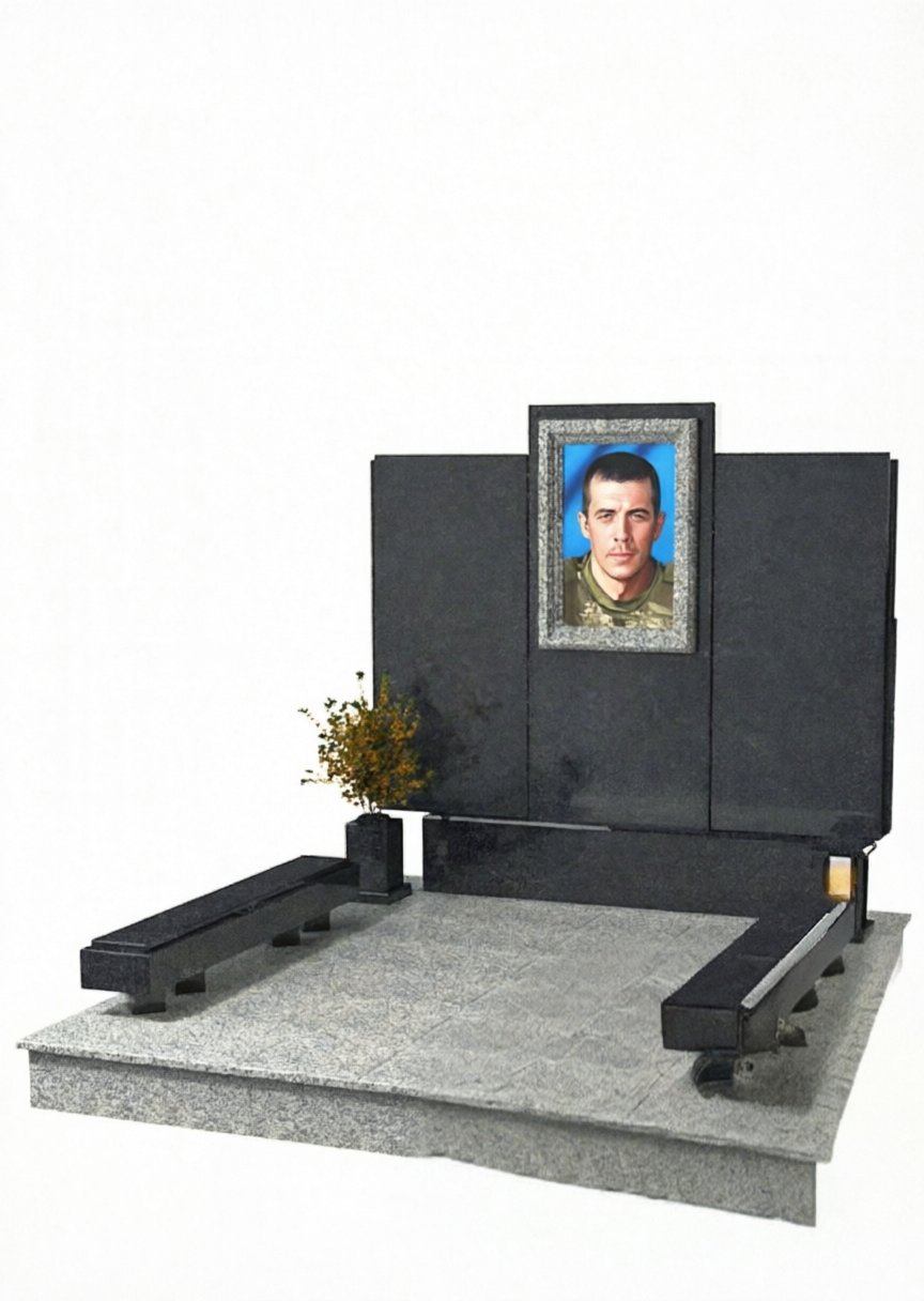 VSU009-833x1165 Памятник для военнослужащего из гранита - ЗСУ009 — изображение 1