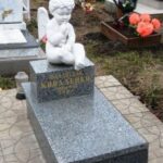 Детский памятник, белый ангелочек  №52-004